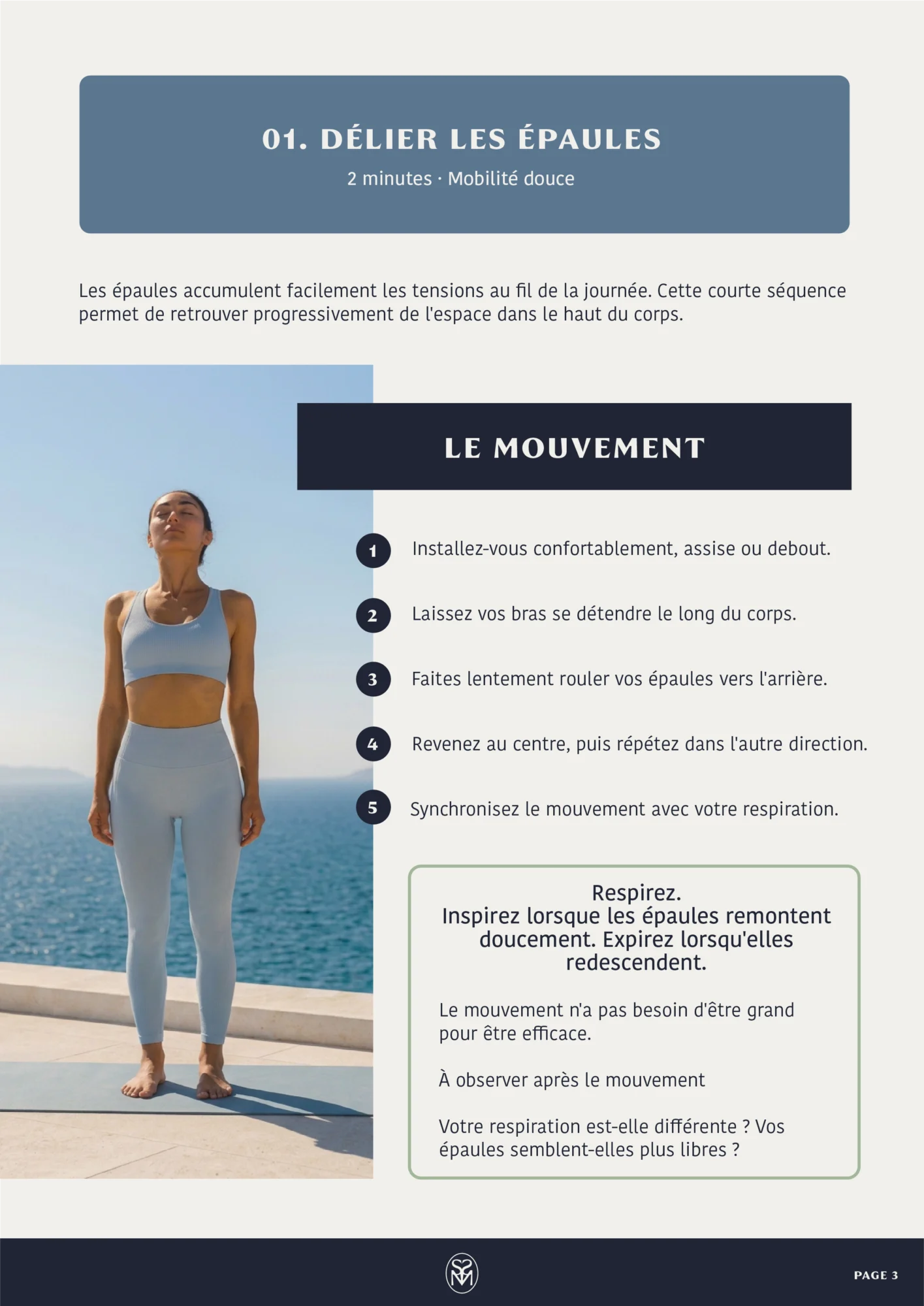 Freebie Visuel Exercice Routine Pilates Yoga