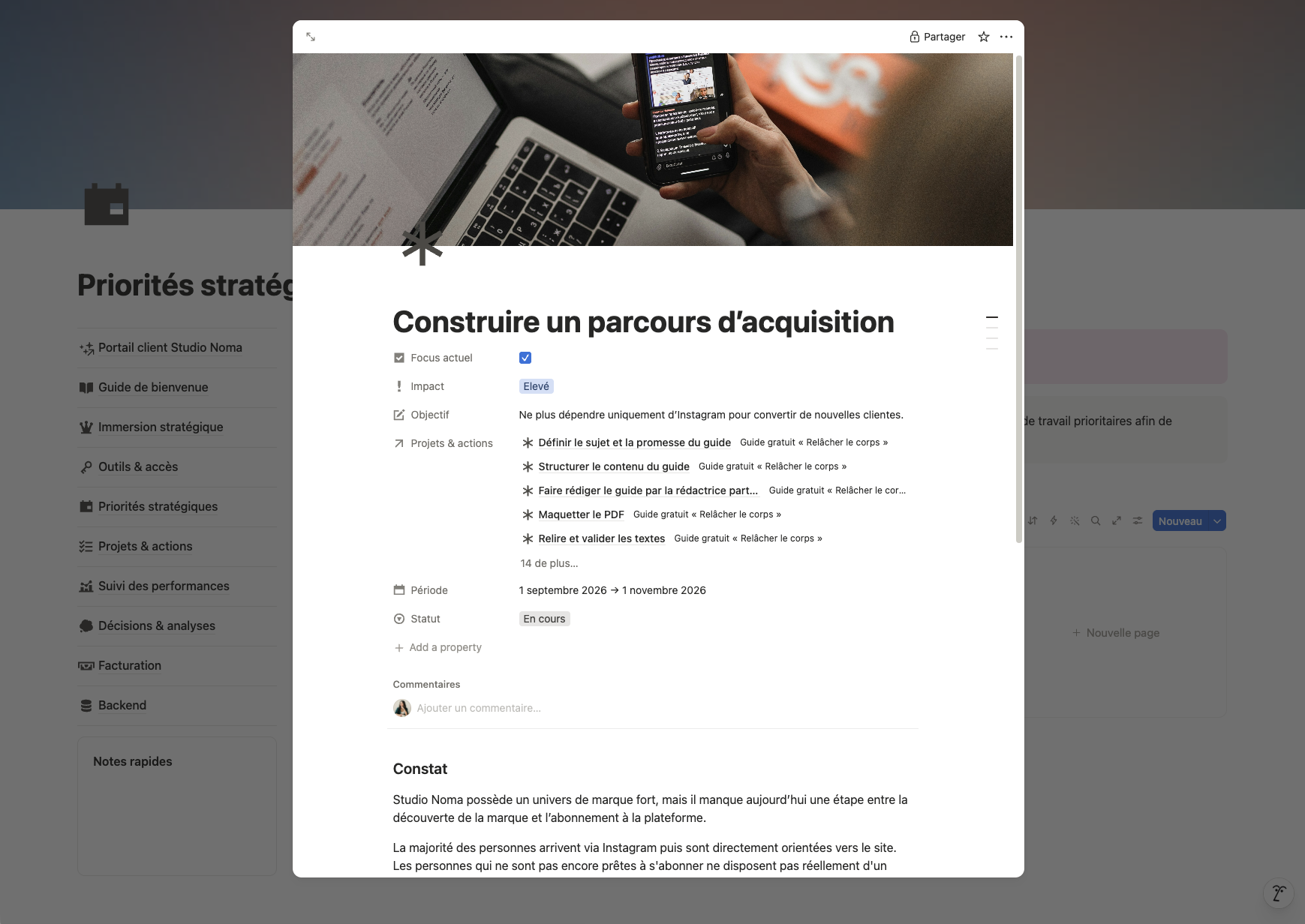 priorites projets clients